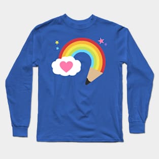 Rainbow Pencil Long Sleeve T-Shirt